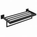 EKKO E013168B Black Towel Shelf with Towel Rail