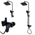 EKKO E182301B Black Shower System with Overhead & Hand Shower