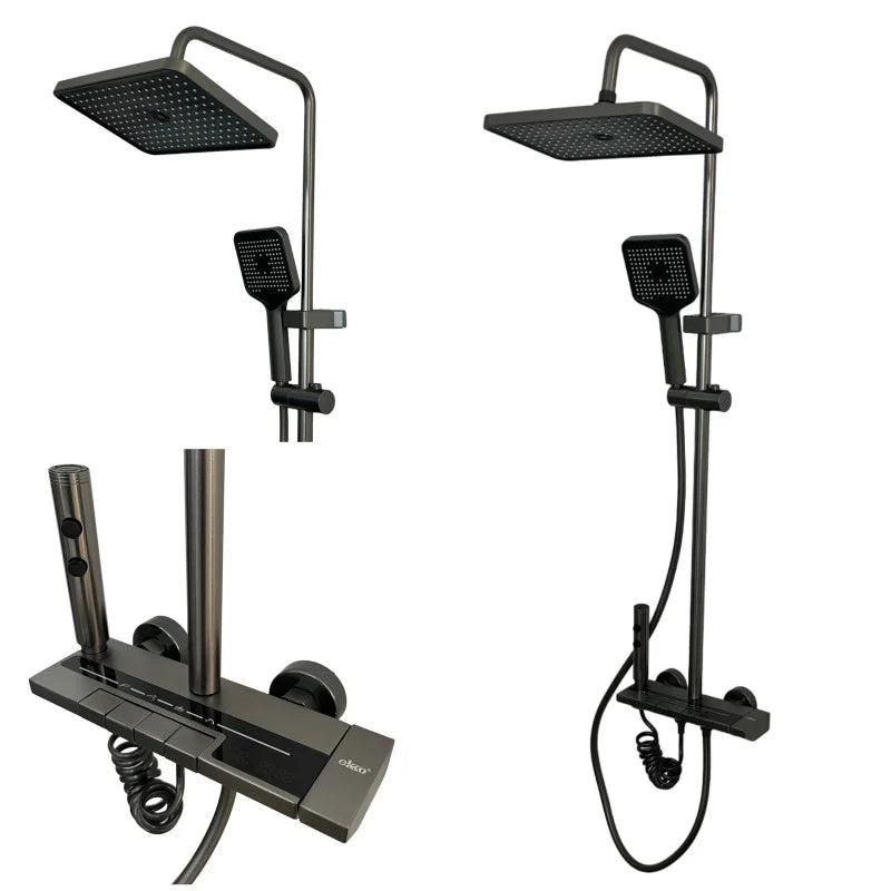 EKKO E182315G Multifunction Shower System with Overhead & Hand Shower